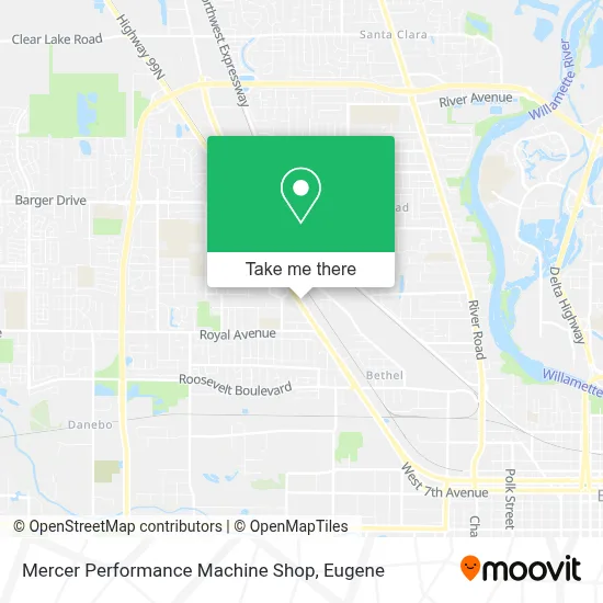 Mercer Performance Machine Shop map