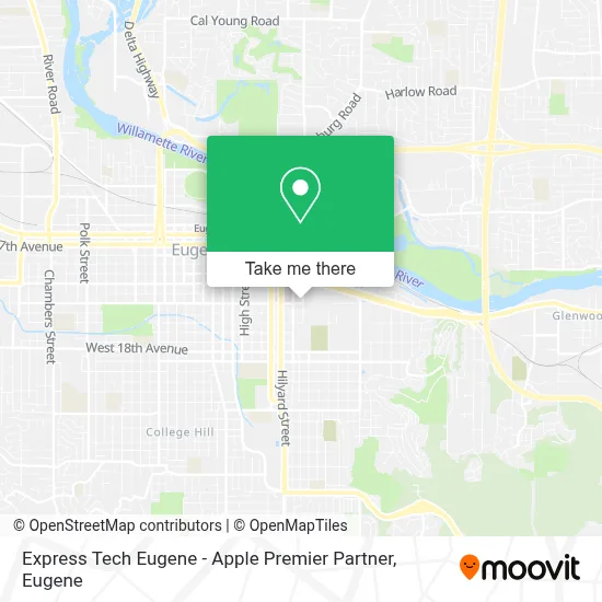 Express Tech Eugene - Apple Premier Partner map
