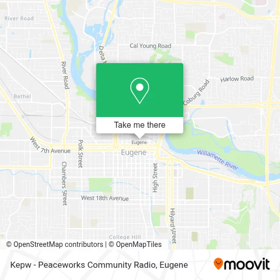 Kepw - Peaceworks Community Radio map