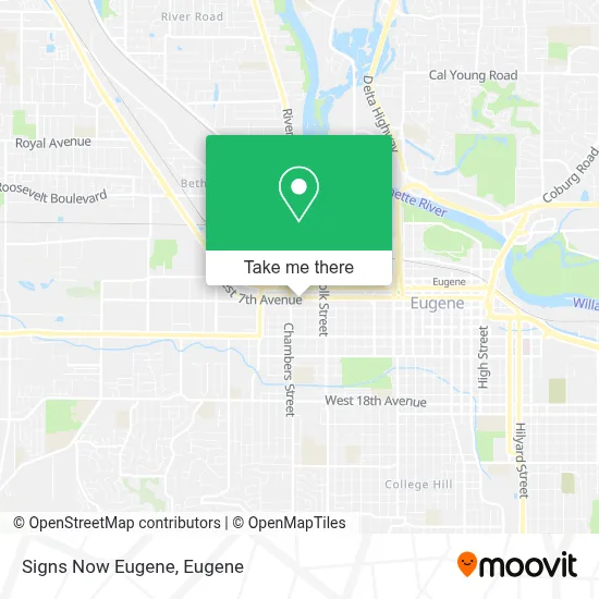Signs Now Eugene map