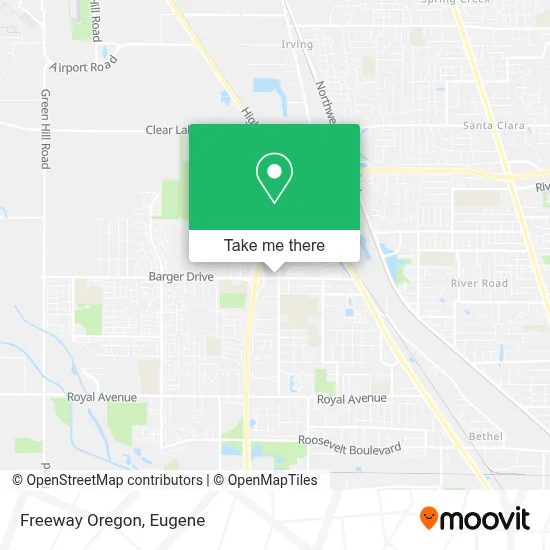 Freeway Oregon map
