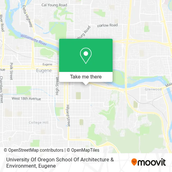 University Of Oregon School Of Architecture & Environment map