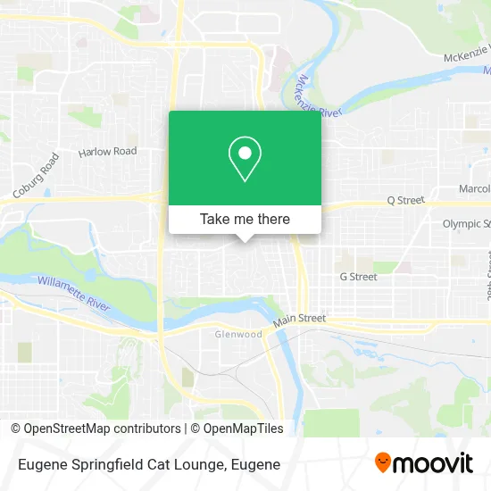 Eugene Springfield Cat Lounge map