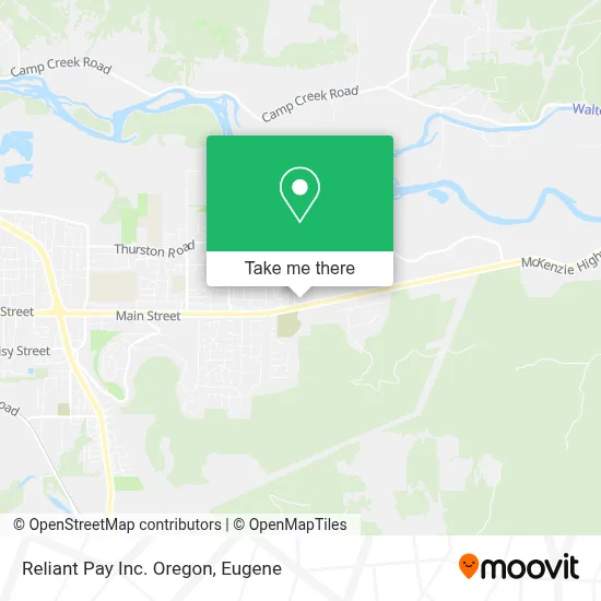 Reliant Pay Inc. Oregon map