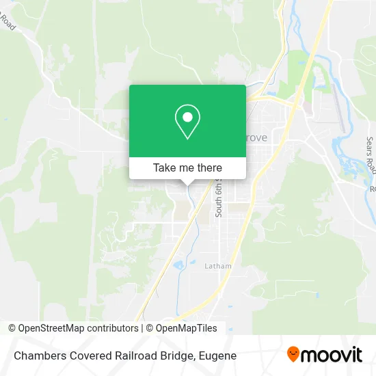 Chambers Covered Railroad Bridge map