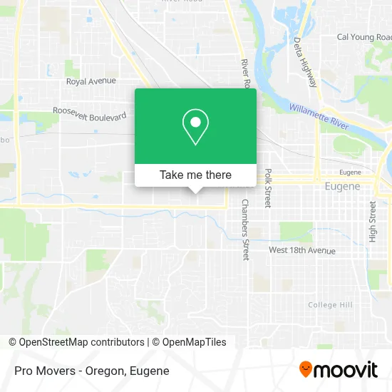 Pro Movers - Oregon map