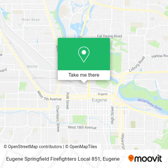 Eugene Springfield Firefighters Local 851 map