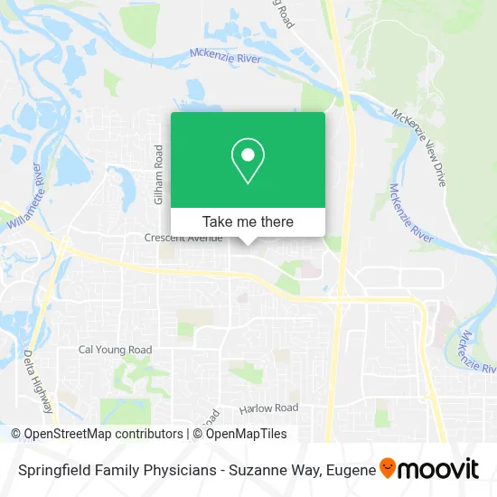 Springfield Family Physicians - Suzanne Way map
