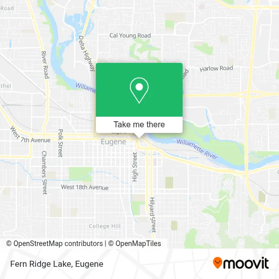 Fern Ridge Lake map