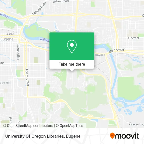 University Of Oregon Libraries map
