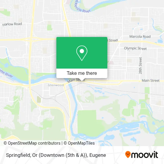Springfield, Or (Downtown (5th & A)) map