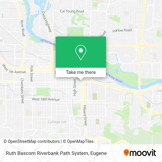 Ruth Bascom Riverbank Path System map