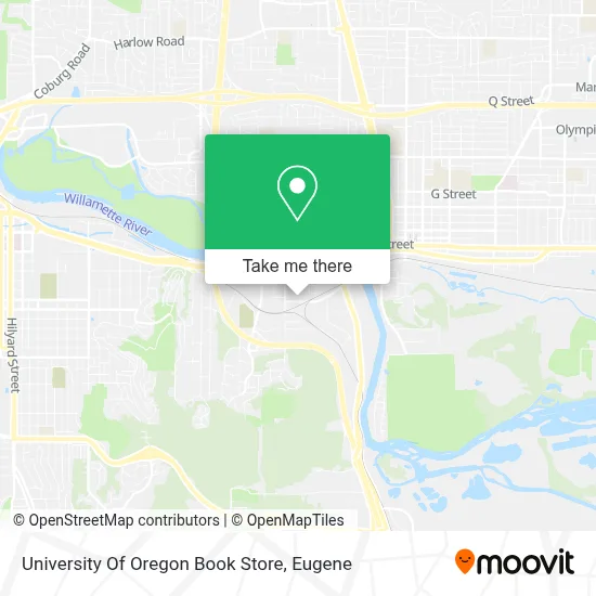 University Of Oregon Book Store map