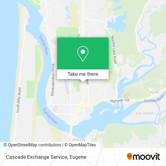 Cascade Exchange Service map
