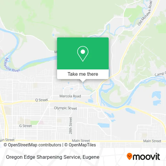 Oregon Edge Sharpening Service map