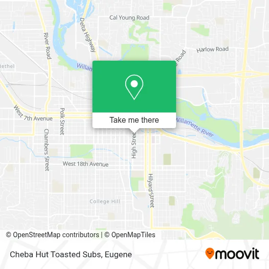Cheba Hut Toasted Subs map