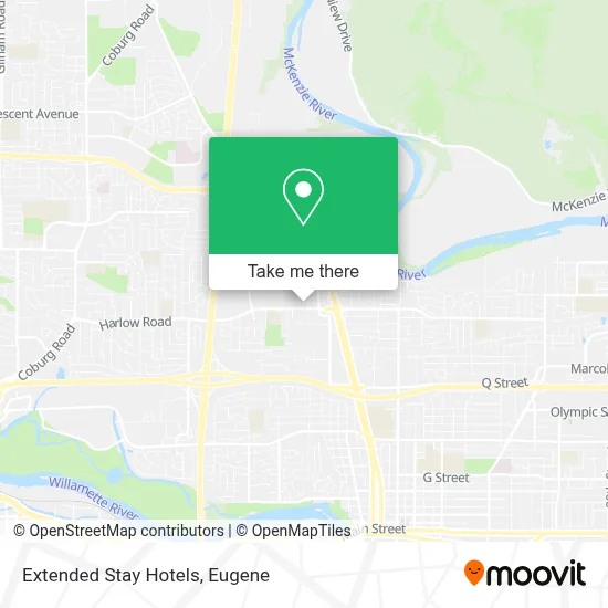 Extended Stay Hotels map