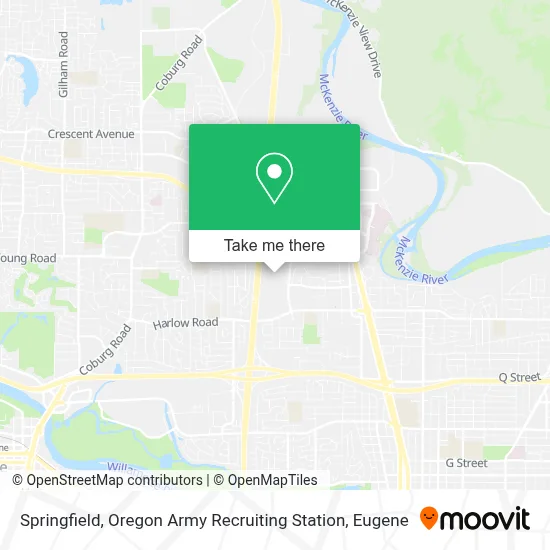 Springfield, Oregon Army Recruiting Station map