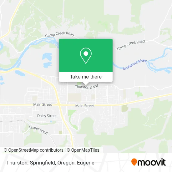 Thurston, Springfield, Oregon map