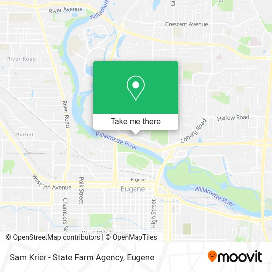 Sam Krier - State Farm Agency map