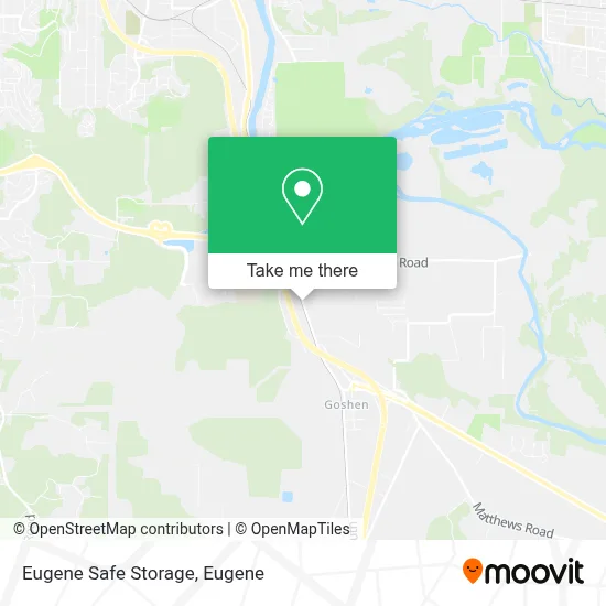 Eugene Safe Storage map