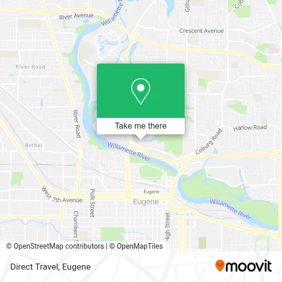 Direct Travel map