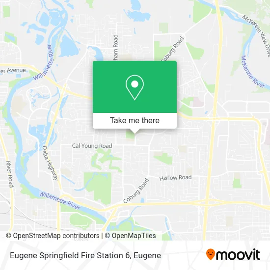 Eugene Springfield Fire Station 6 map