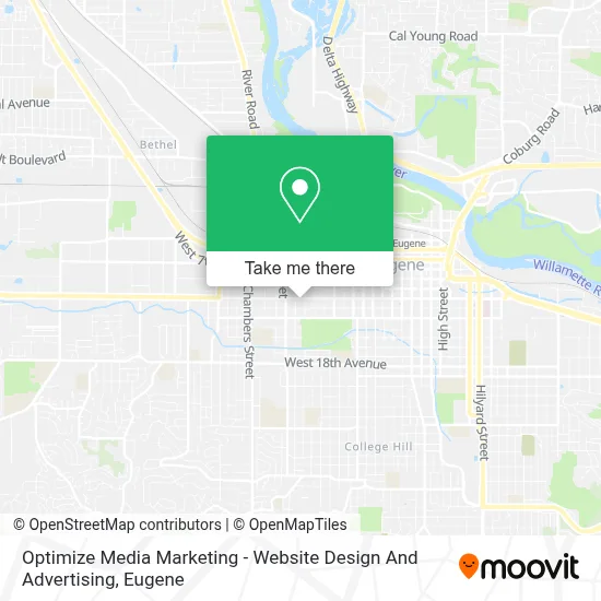 Optimize Media Marketing - Website Design And Advertising map