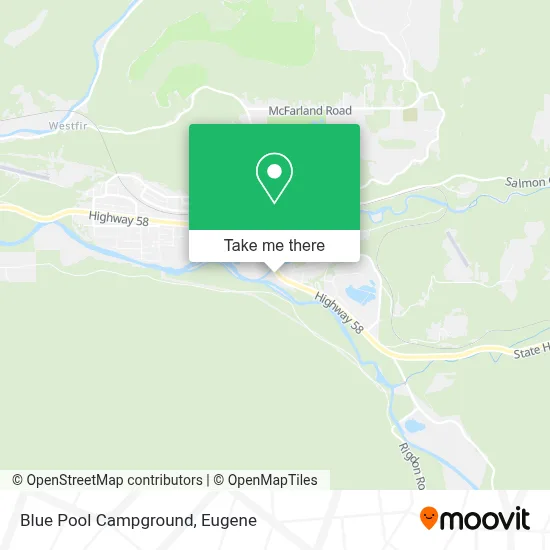 Blue Pool Campground map