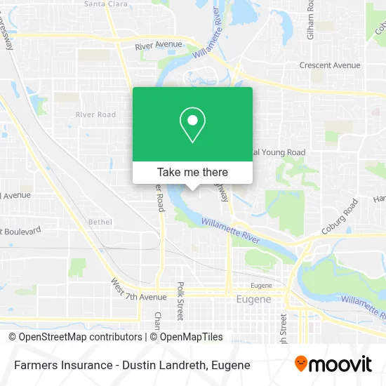 Farmers Insurance - Dustin Landreth map