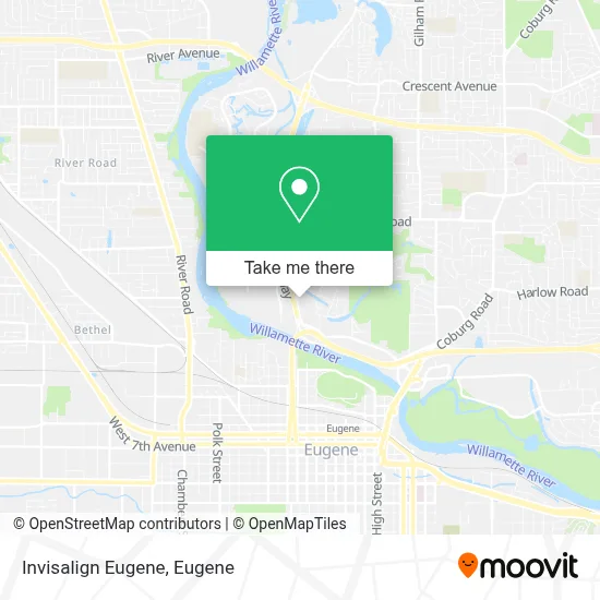 Invisalign Eugene map
