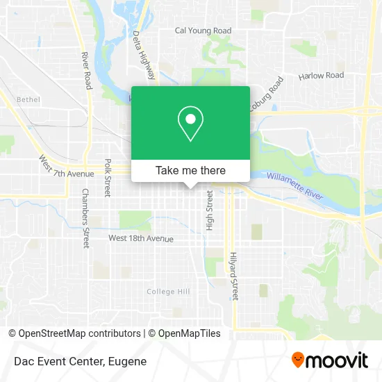 Dac Event Center map