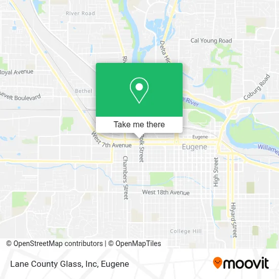 Lane County Glass, Inc map