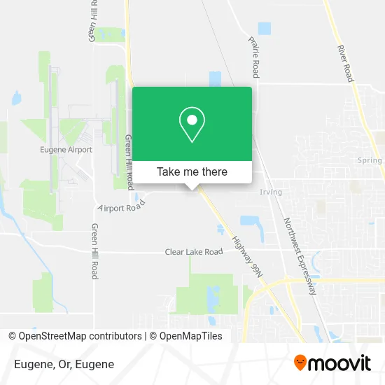 Eugene, Or map