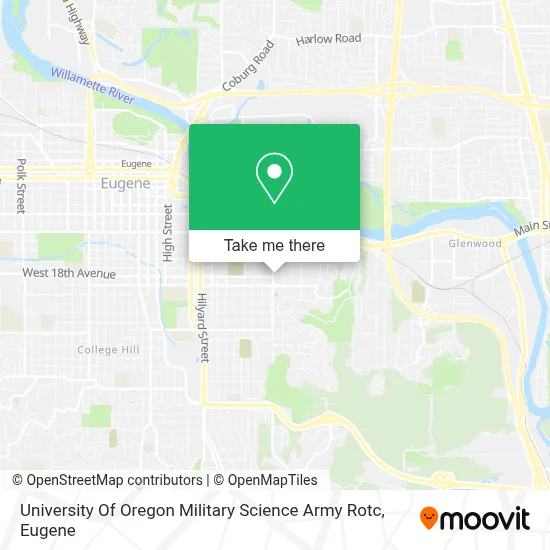 University Of Oregon Military Science Army Rotc map