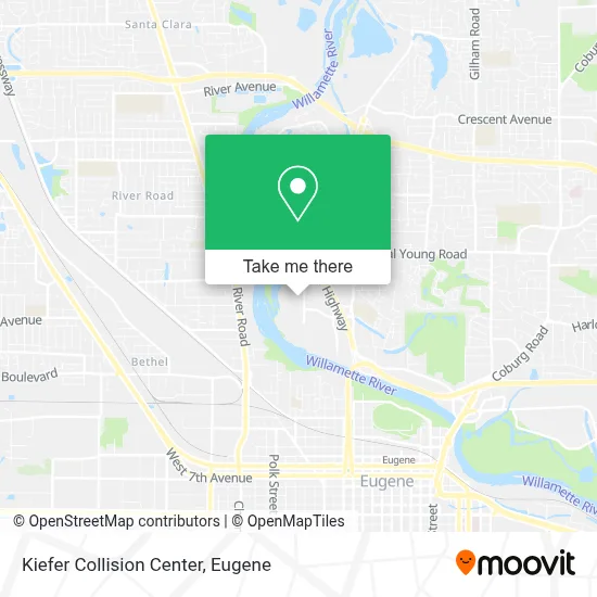 Kiefer Collision Center map