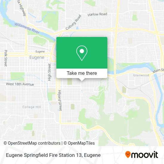 Eugene Springfield Fire Station 13 map