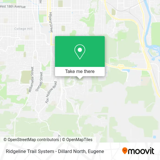 Ridgeline Trail System - Dillard North map