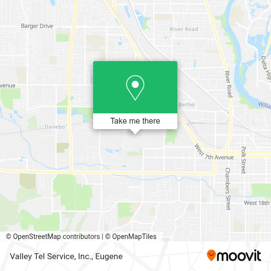 Valley Tel Service, Inc. map