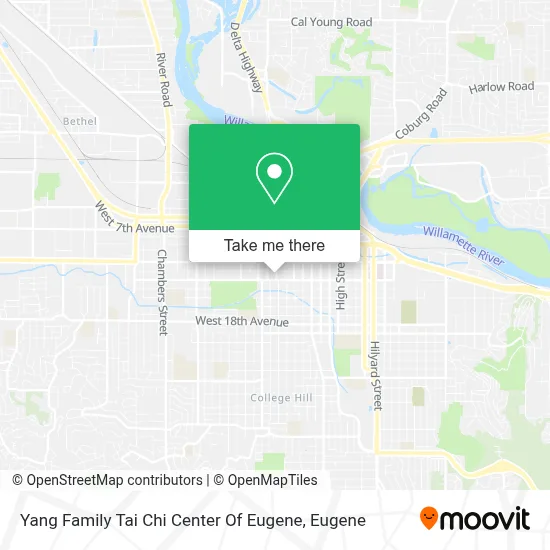 Yang Family Tai Chi Center Of Eugene map