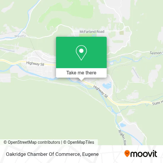 Oakridge Chamber Of Commerce map