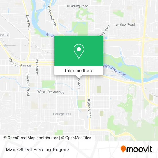 Mane Street Piercing map
