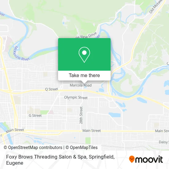 Foxy Brows Threading Salon & Spa, Springfield map