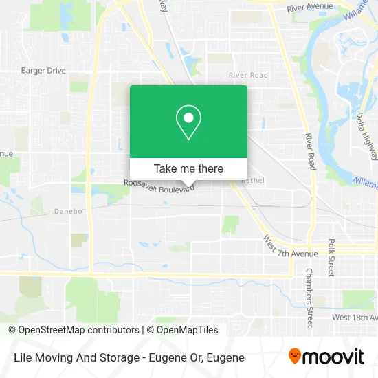 Lile Moving And Storage - Eugene Or map