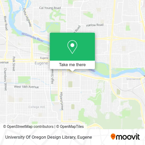 University Of Oregon Design Library map