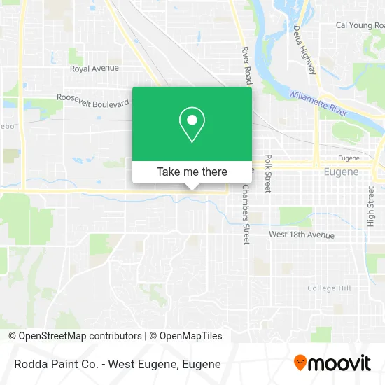 Rodda Paint Co. - West Eugene map