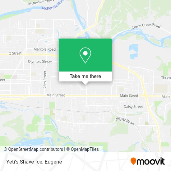 Yeti's Shave Ice map