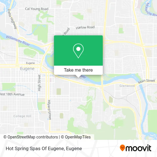 Hot Spring Spas Of Eugene map