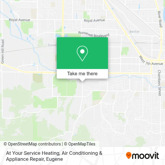 At Your Service Heating, Air Conditioning & Appliance Repair map