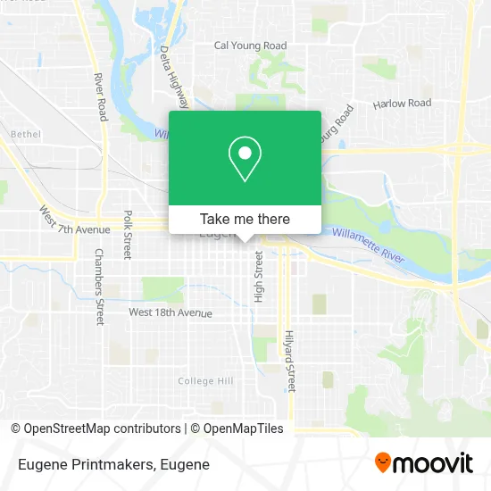 Eugene Printmakers map